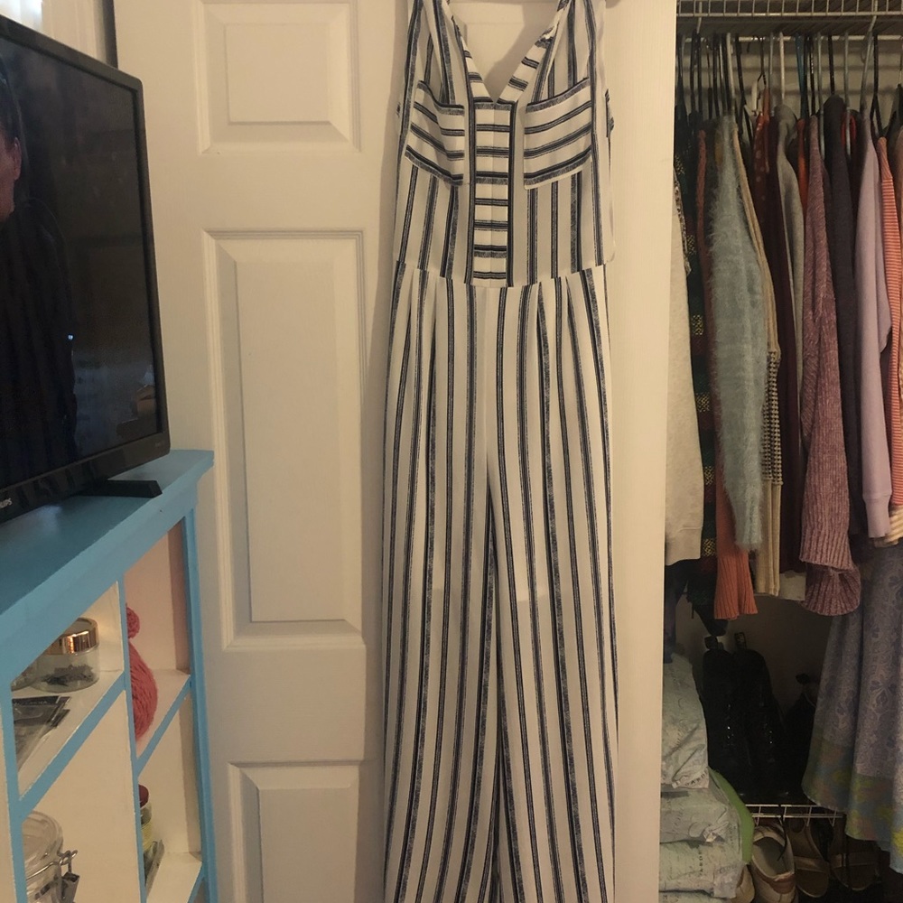 Stripped Casual Pantsuit